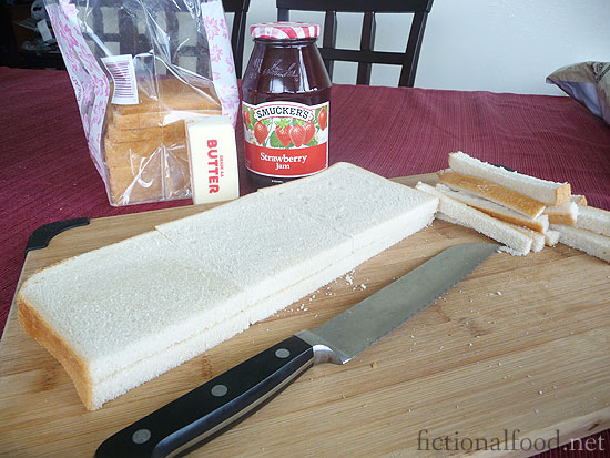 Cutting the bread
