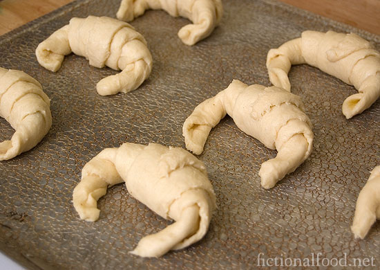 Rolled croissants