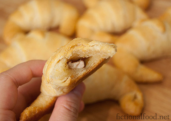 Inside Goose Liver and Puffy Bread