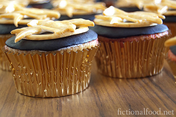 Cupcakes on Fire with Gold Cups