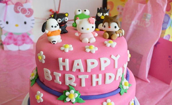 Hello Kitty and Friends Birthday Cake